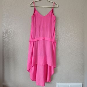 TOPSHOP Hot Pink Spaghetti Strap Dress Size 6